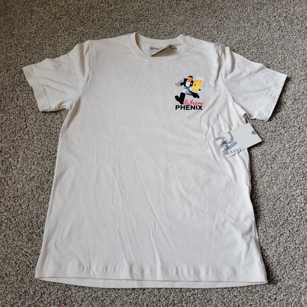 NWT La Biere Phenix T-shirt Vintage French Beer Ad France Rebel Vengeance Size M